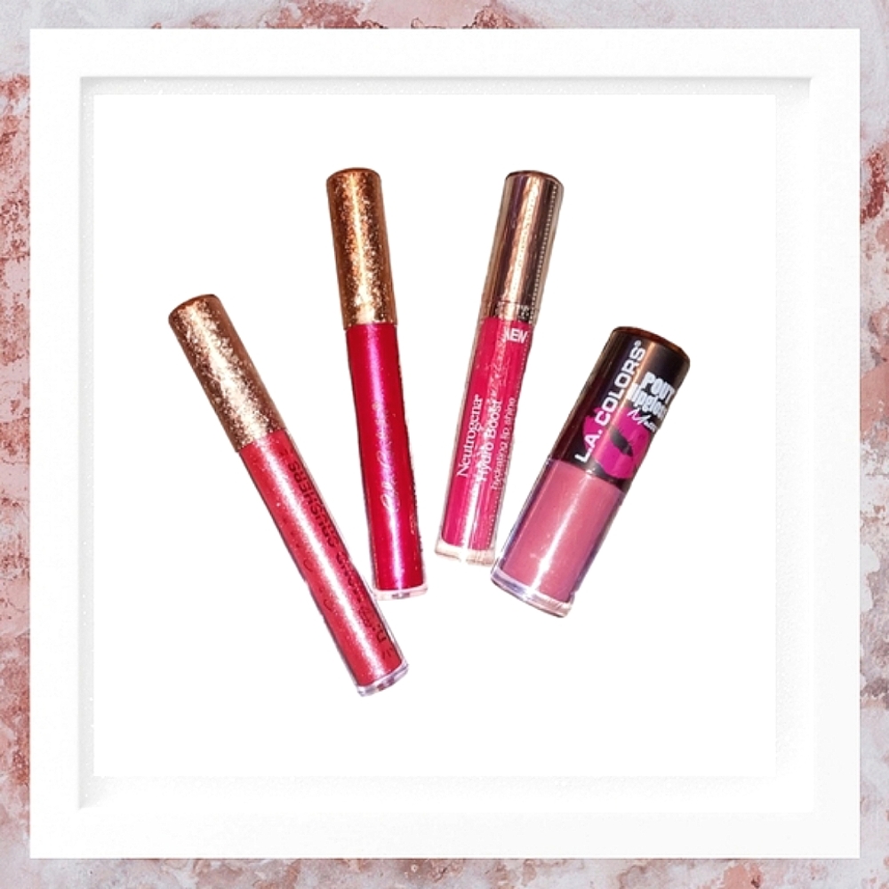 Pink Lip Gloss Bundle X4 Lip Gloss in Pink Tones